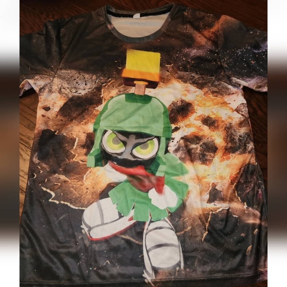 Tee Shirt Marvin the Martian All Over Print 2 XL Looney Tunes